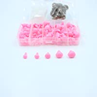 100 Stk. Rosa Seguridad nariz 5 sizes en caja Amigurumi Teddy muñeca Animales